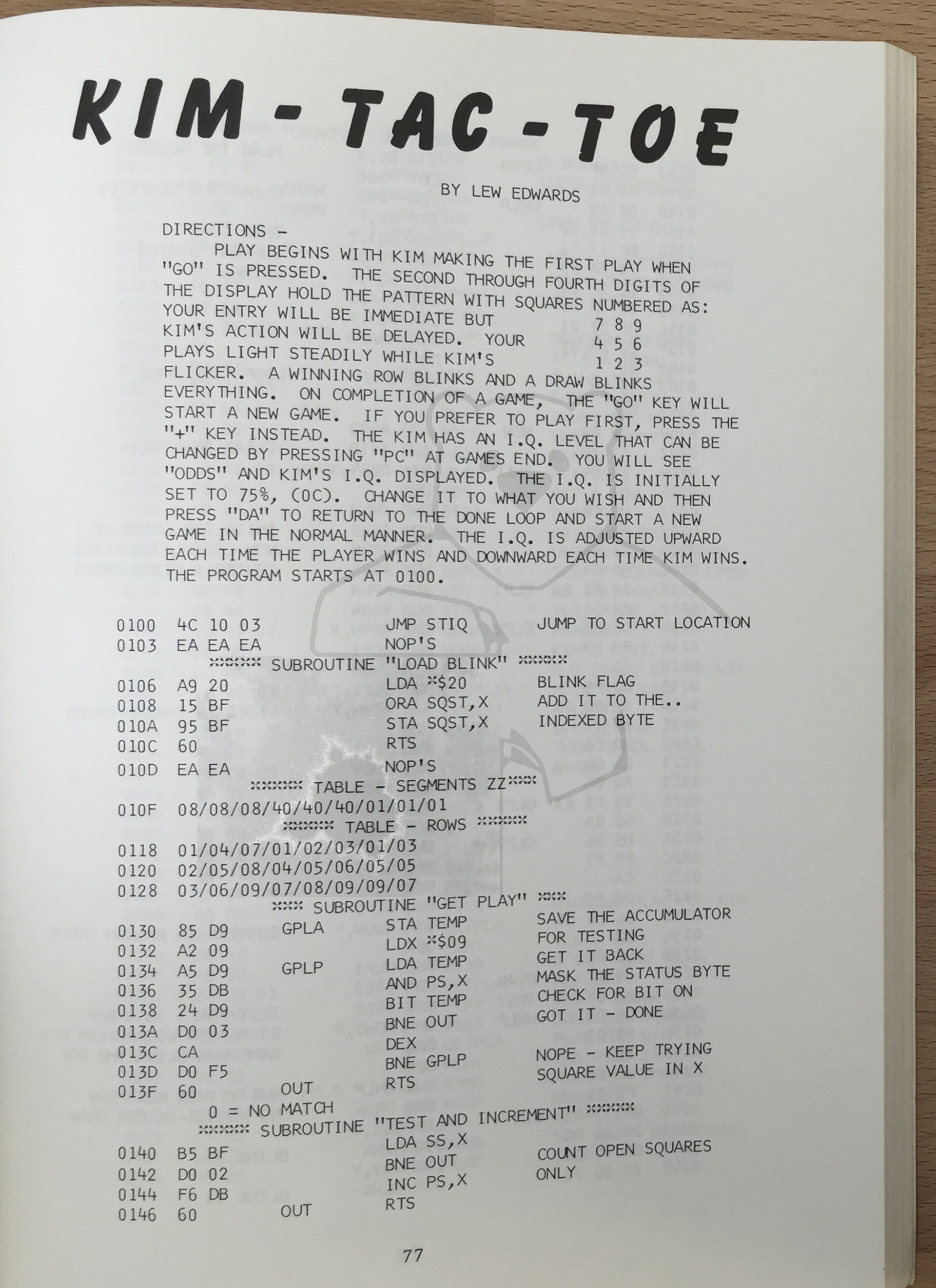 Commodore MOS KIM-1 - The First Book of KIM